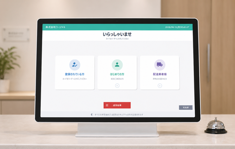自社開発製品：学習塾向け入退室管理システム「れんらく君」